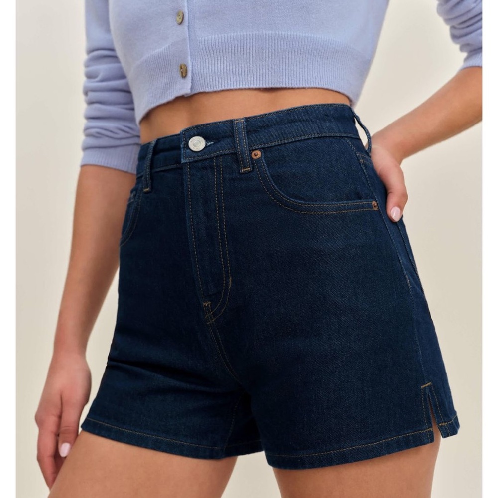 NWT Reformation Norah Stretch High Rise 3.5” Jean Shorts